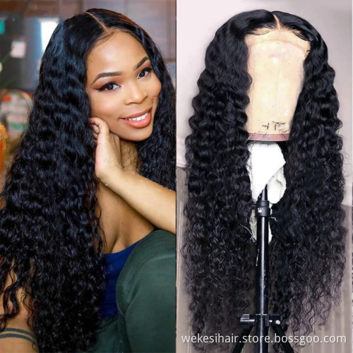 WKSwigs Afro Kinky Curly HD Lace Front Wigs Cuticle Aligned Virgin Hair Mongolian Kinky Curly 13*4 HD Lace Frontal Human Wigs